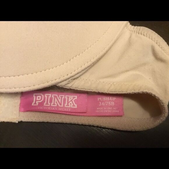 Pink Victoria’s Secret Push Up Bra Nude 34B - Picture 2 of 3